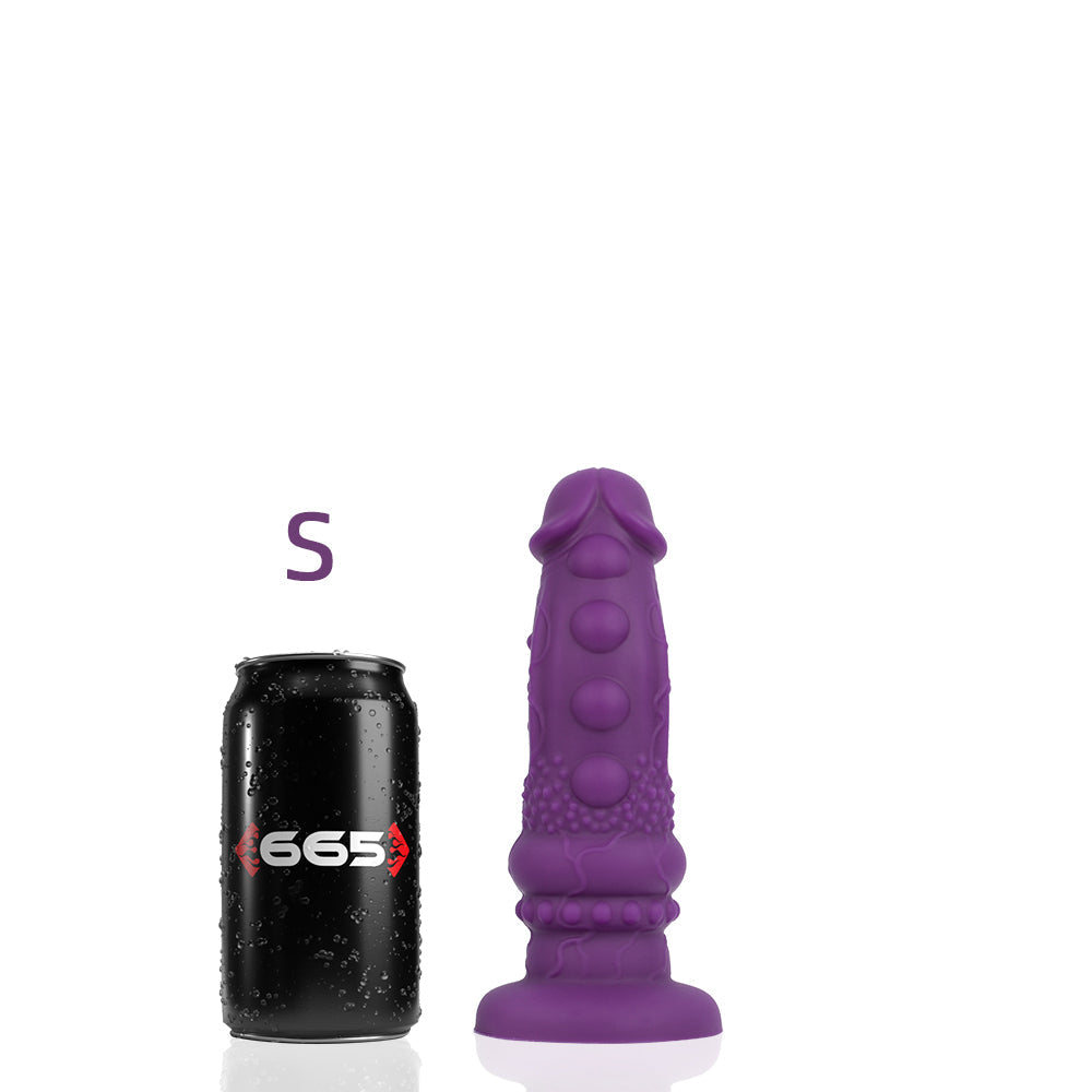 Aubergine Liquid Silicone Fantasy Dildo
