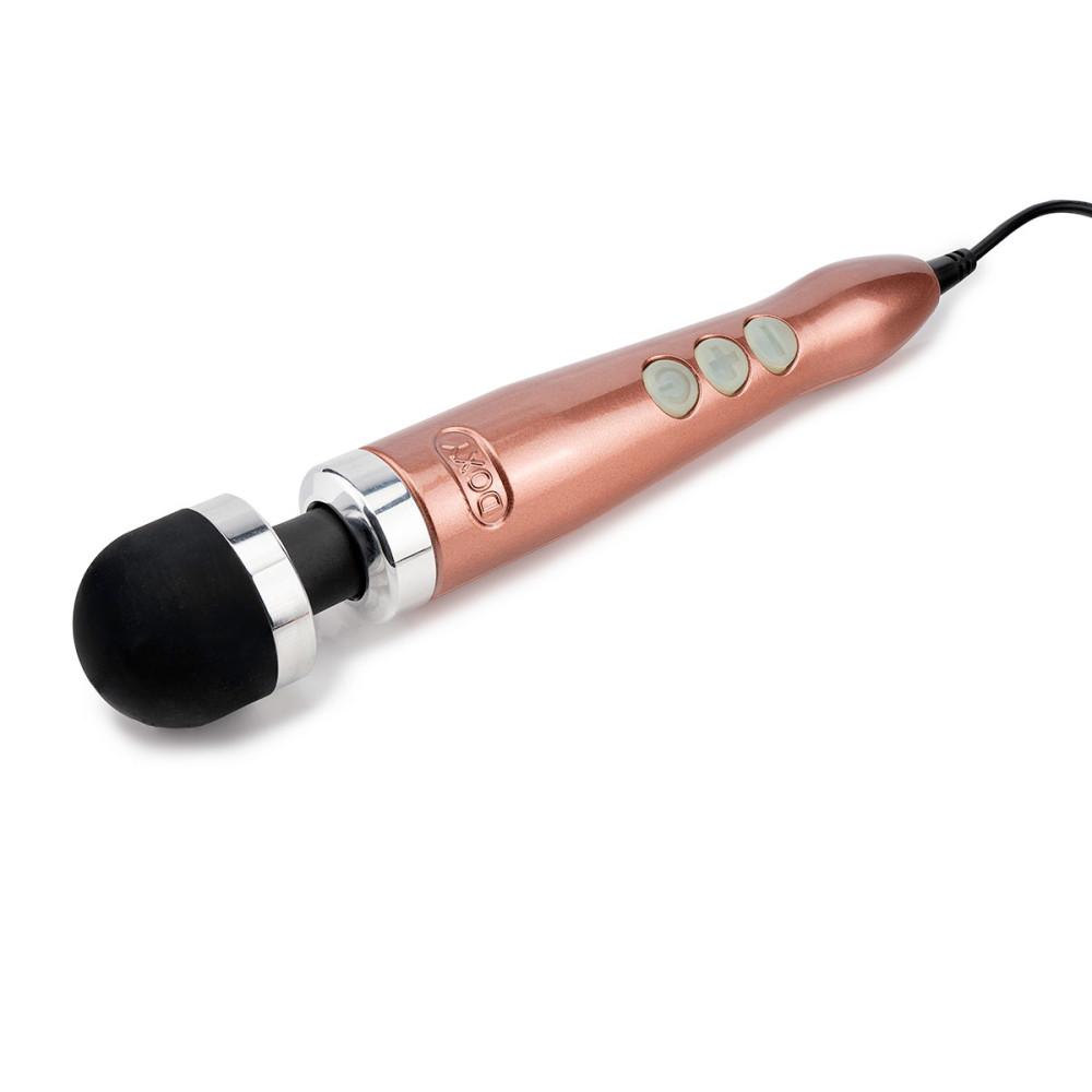Number 3 Die Cast Wand Massager Vibrator Doxy Rose Gold