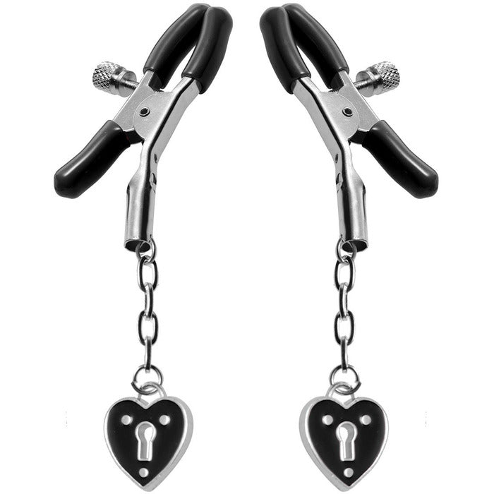 Heart Padlock Nipple Clamps Nipple Clamps XR Brands