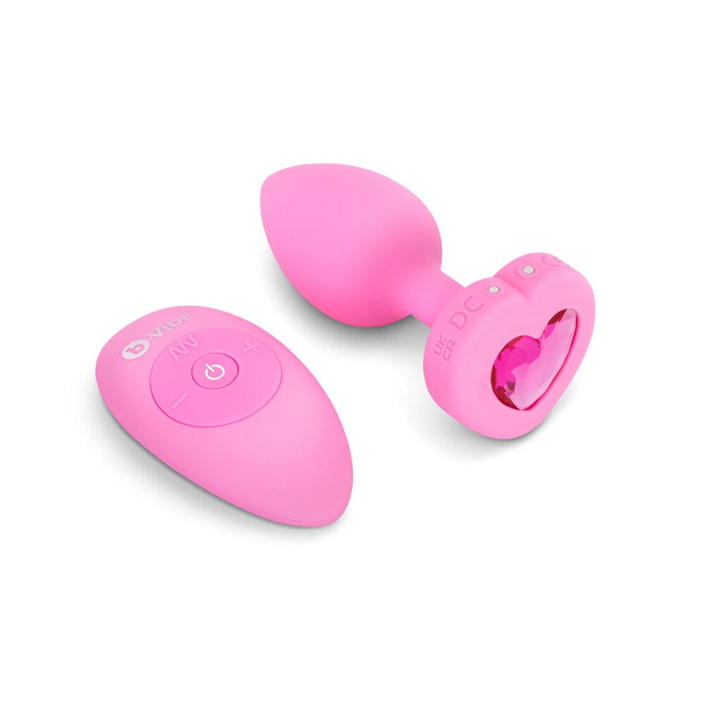 Vibrating Jewel Heart Plug