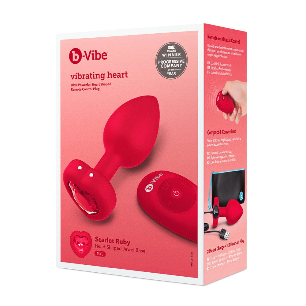 Vibrating Jewel Heart Plug Butt Plug B-Vibe