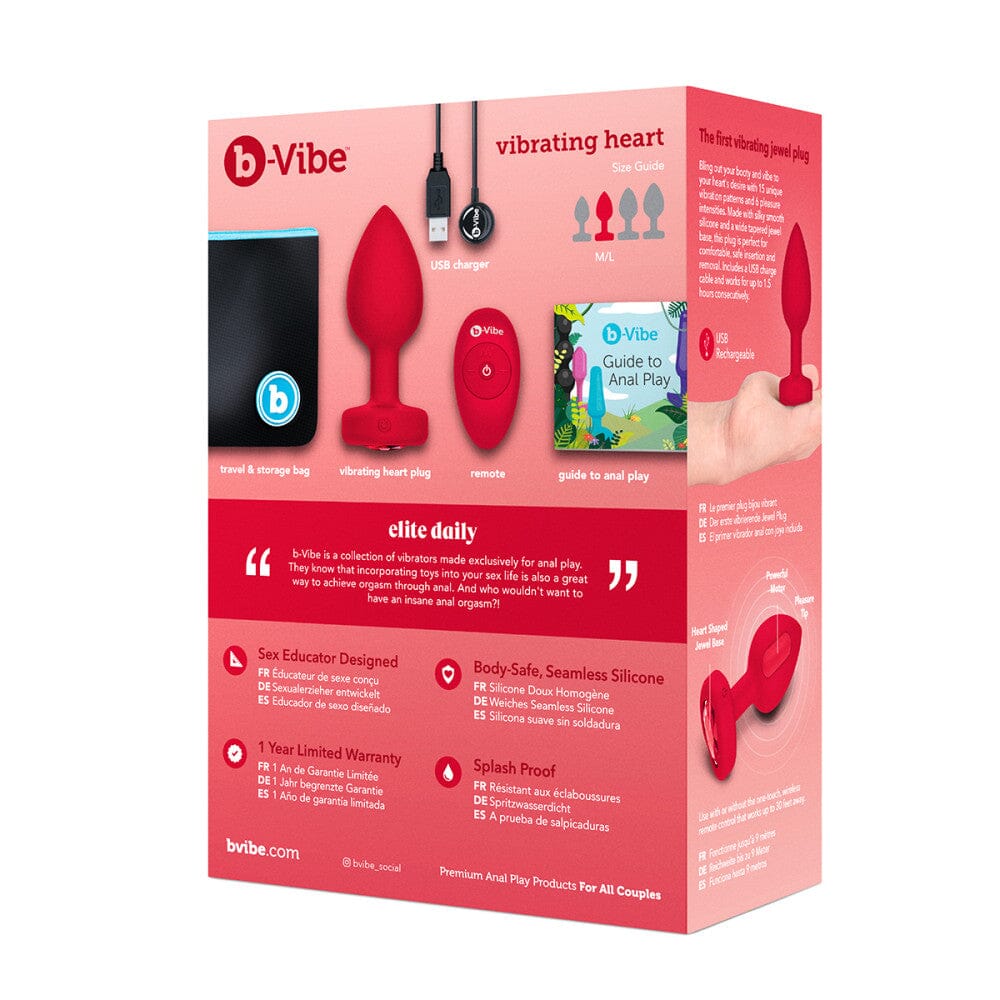 Vibrating Jewel Heart Plug Butt Plug B-Vibe