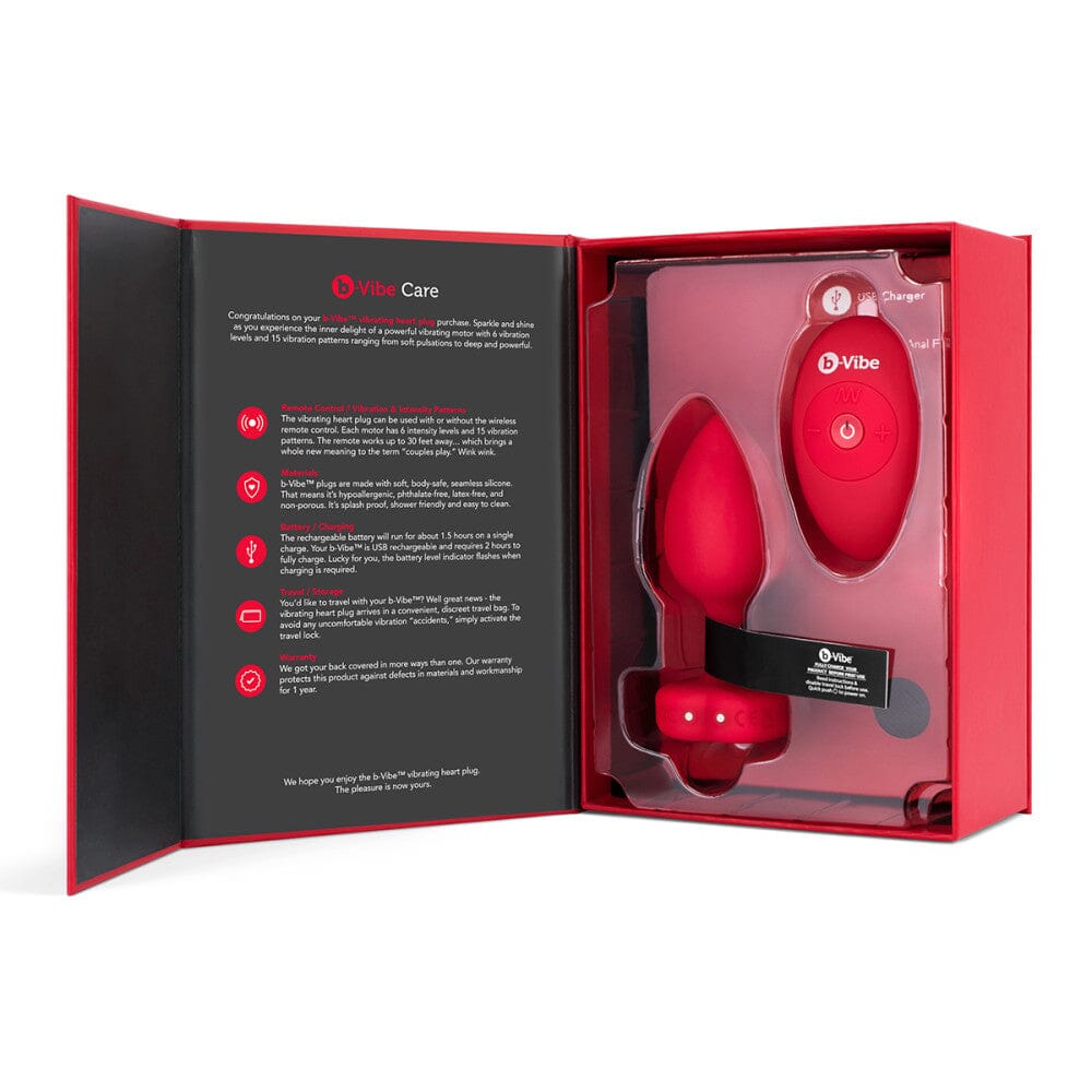 Vibrating Jewel Heart Plug Butt Plug B-Vibe