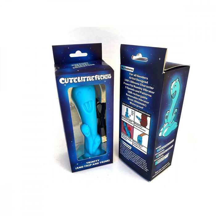 Trinity Textured Vibrating Dildo Vibrator Cute Little Fuckers