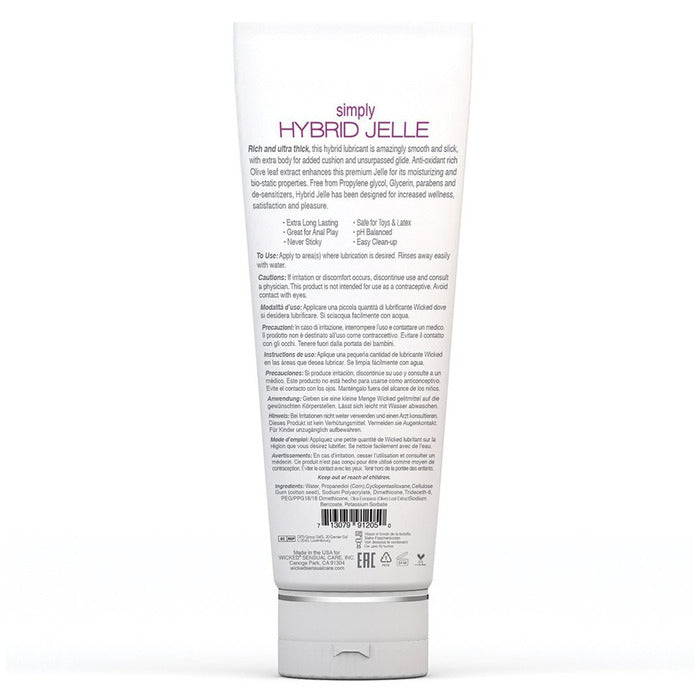 Simply Hybrid Jelle Lube Lube Wicked Sensual Care