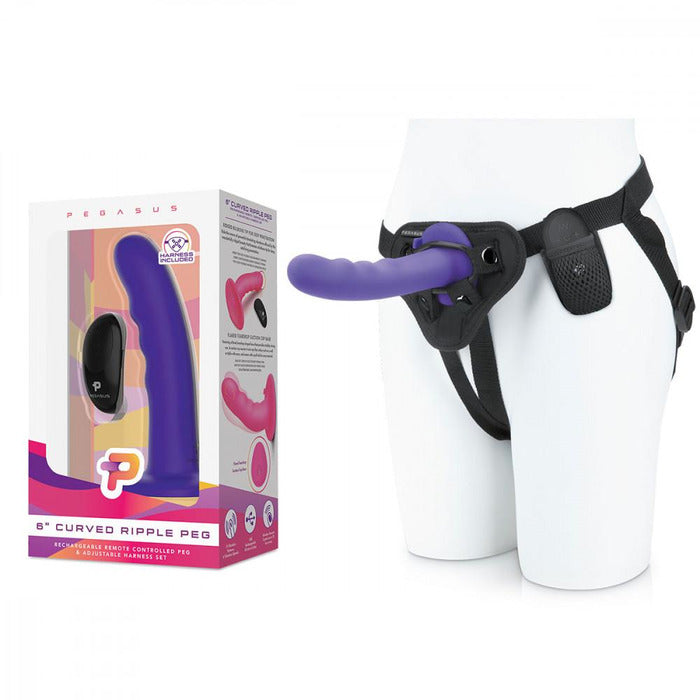 6" Curved Wave Harness and Dildo Kit Harness kit Pegasus