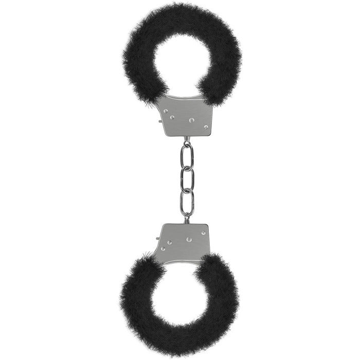 Ouch Beginners Furry Handcuffs Wrist Cuffs Ouch! Black