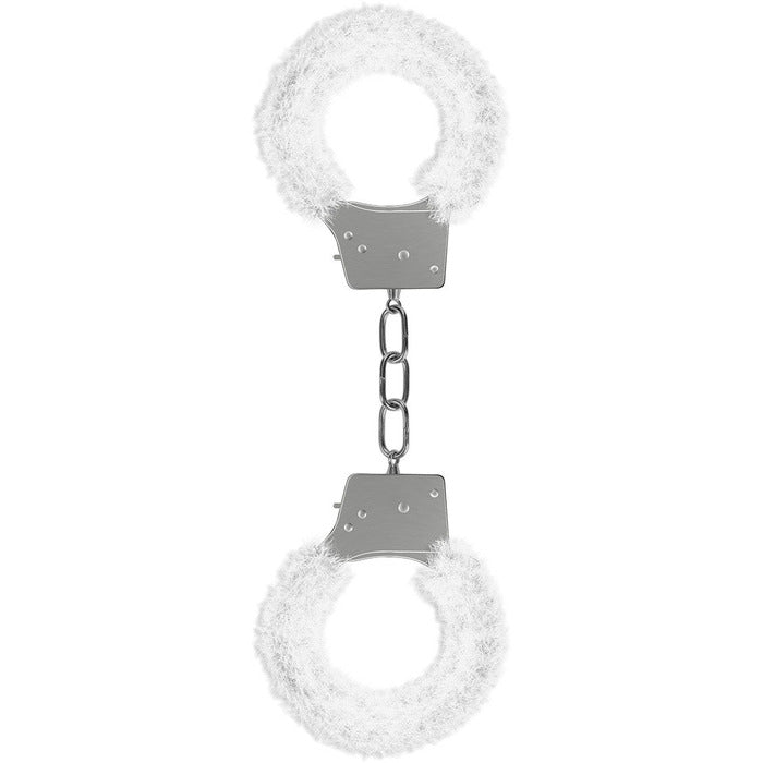 Ouch Beginners Furry Handcuffs Wrist Cuffs Ouch! White