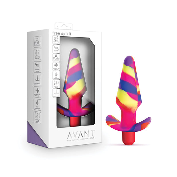 Avant Free Spirit Silicone Vibrating Plug Butt Plug Blush