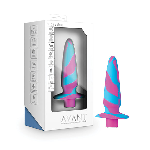 Avant Vibrotize Silicone Vibrating Plug Butt Plug Blush