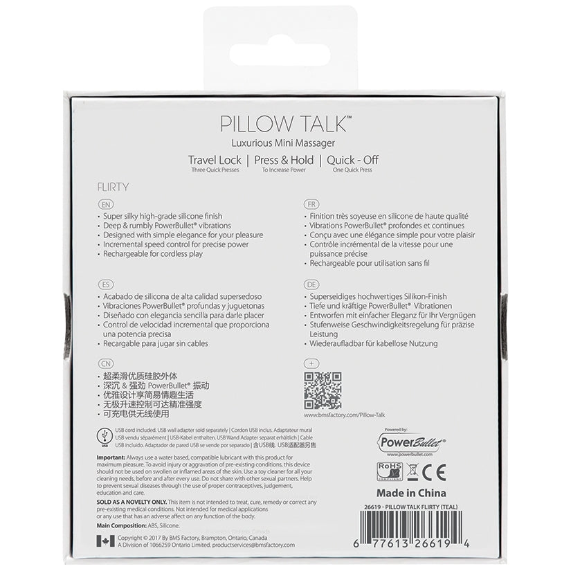 Pillow Talk Flirty Mini Massager Vibrator BMS