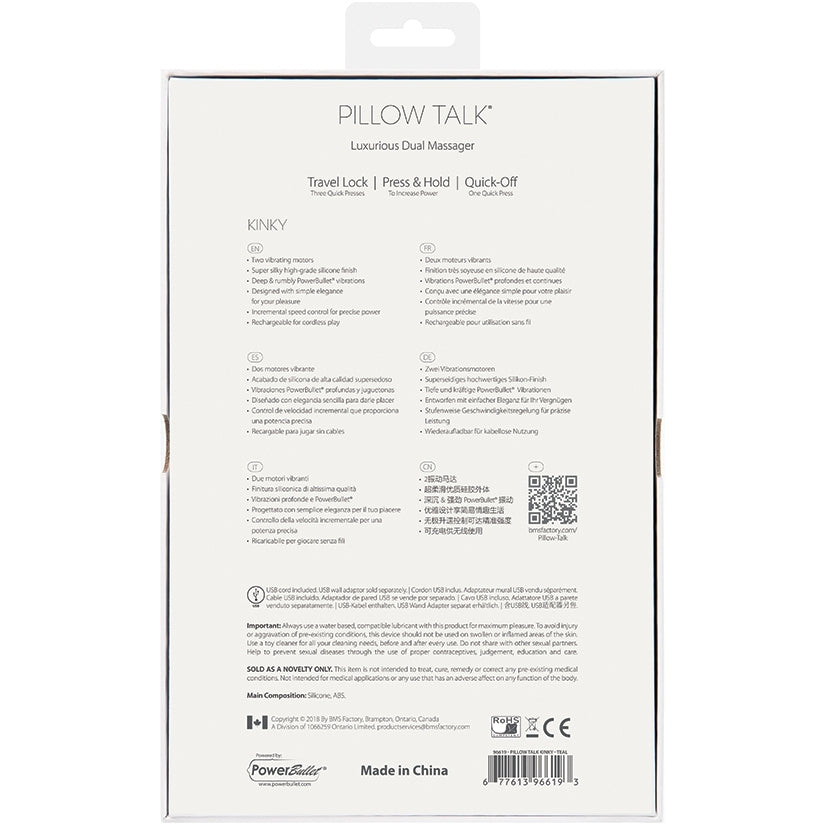 Pillow Talk Kinky Dual Vibrator Vibrator BMS