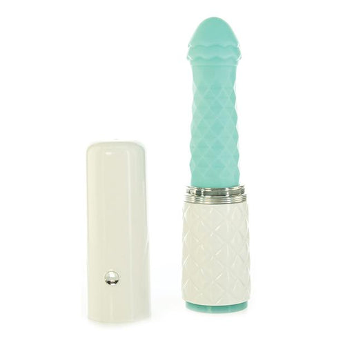 Pillow Talk Feisty Thrusting Vibrator With Stand Thrusting vibrator BMS Teal