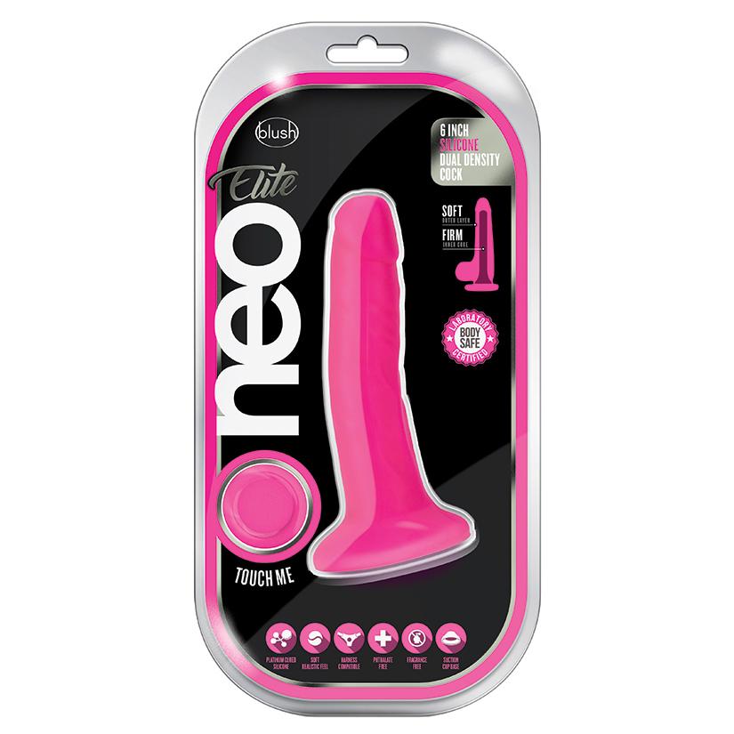 Neo Elite Silicone Dual Density Beginner Dildo Dildo Blush