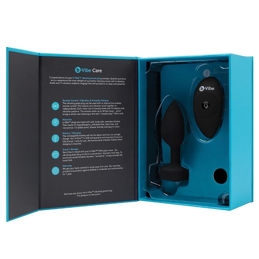Vibrating Jewel Butt Plug with Remote Butt Plug B-Vibe
