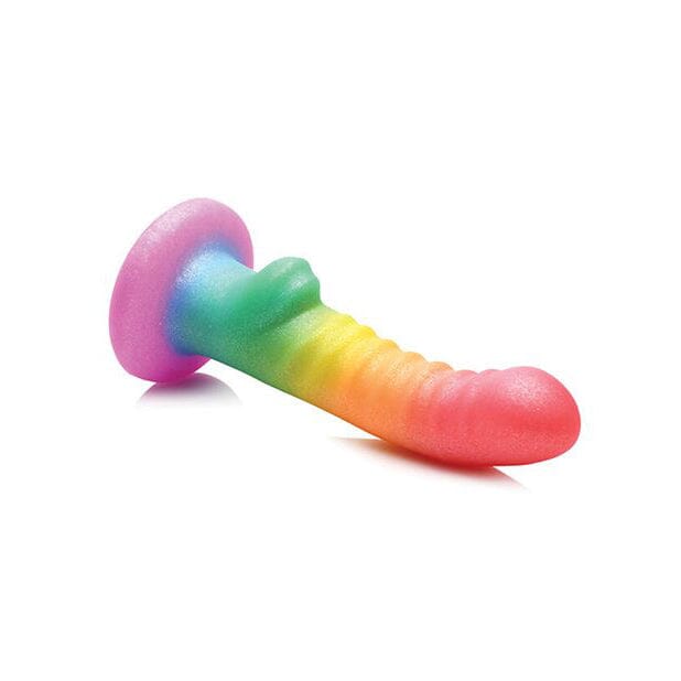 Simply Sweet 6.5" Ribbed Rainbow Dildo Dildo Curve Toys
