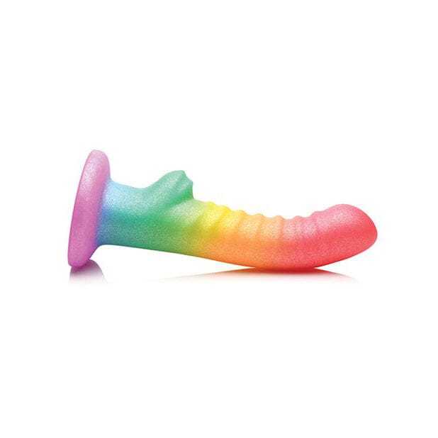 Simply Sweet 6.5" Ribbed Rainbow Dildo Dildo Curve Toys