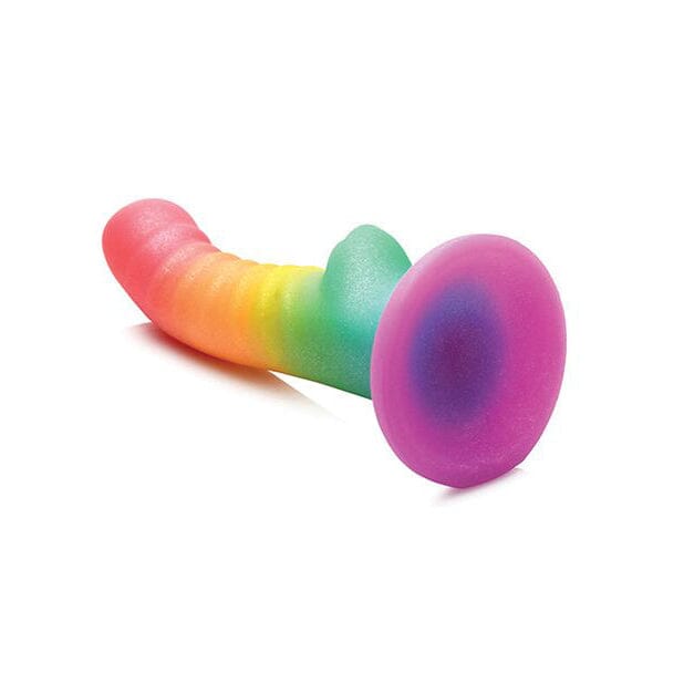 Simply Sweet 6.5" Ribbed Rainbow Dildo Dildo Curve Toys