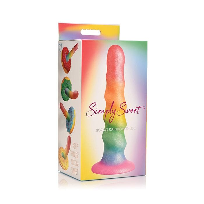 Simply Sweet 6.5" Zigzag Rainbow Dildo Dildo Curve Toys