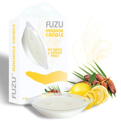 Fuzu Massage Candle Candle Deeva Fiji Dates & Lemon Peels 