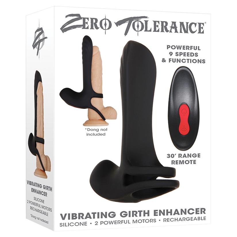 Vibrating Strap-On Girth Enhancer with Remote Cock Ring Zero Tolerance