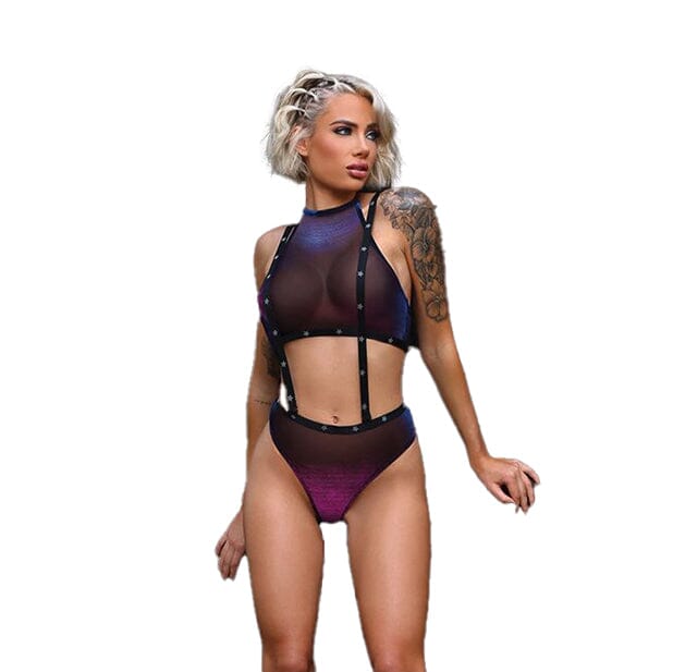 Vibes Stardust Halter Top & Suspender Bottoms