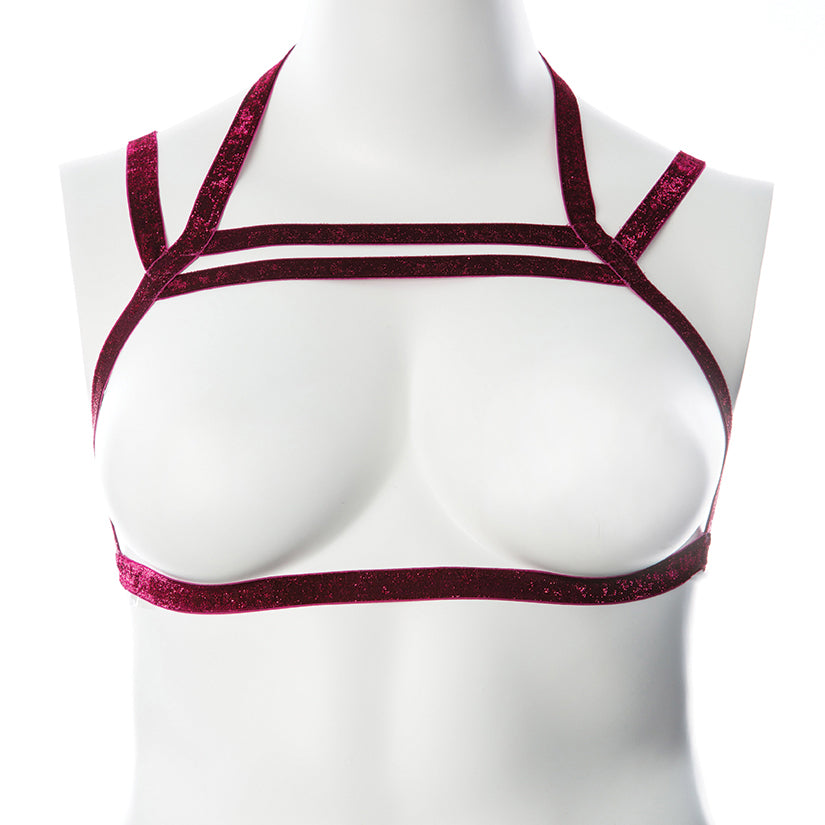 Gender Fluid Sugar Coated Raspberry Glitter Harness