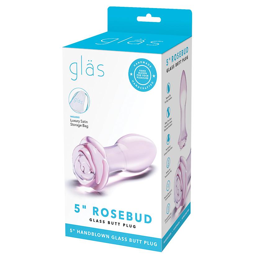 Rosebud 5" Glass Butt Plug Butt Plug Glas