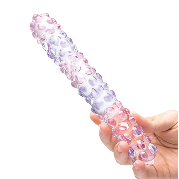 Purple Rose Nubby Glass Dildo Dildo Glas