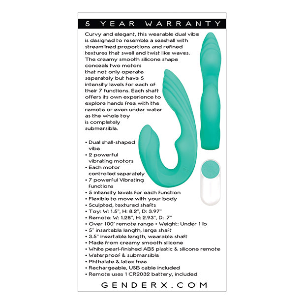 Gender X Strapless Seashell Wearable Vibe Vibrating Dildo Evolved