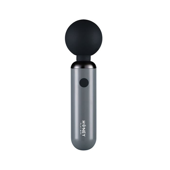 Pomi Powerful Mini Wand Vibrator Honey Play Box Grey