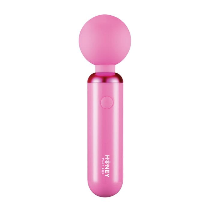 Pomi Powerful Mini Wand Vibrator Honey Play Box Pink