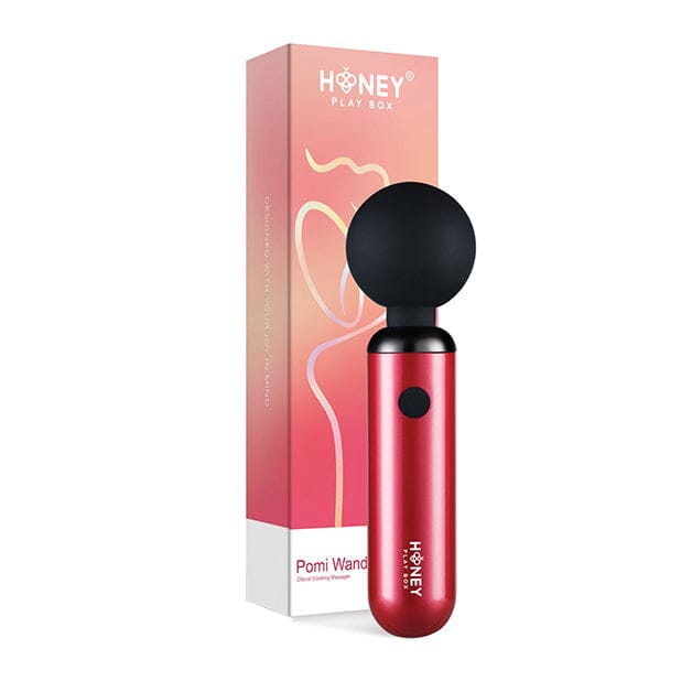 Pomi Powerful Mini Wand Vibrator Honey Play Box