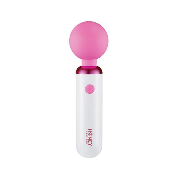 Pomi Powerful Mini Wand Vibrator Honey Play Box White