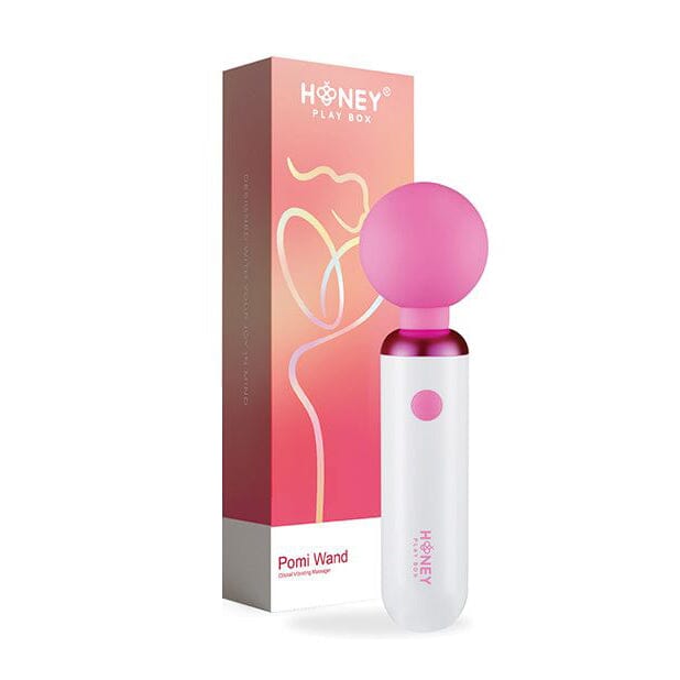 Pomi Powerful Mini Wand Vibrator Honey Play Box