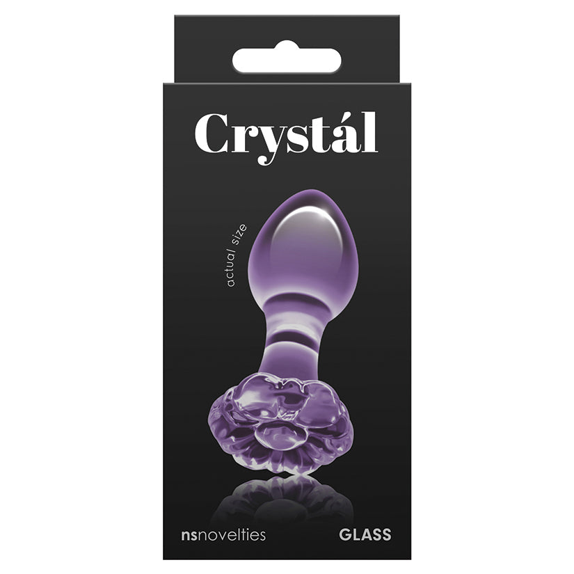 Crystal Flower Glass Butt Plug Butt Plug NS Novelties