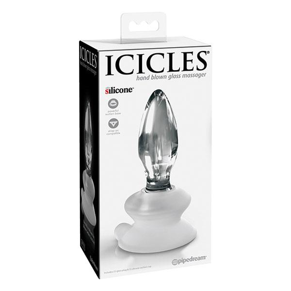 No. 91 Glass Butt Plug with Removable Suction Cup Butt Plug Icicles