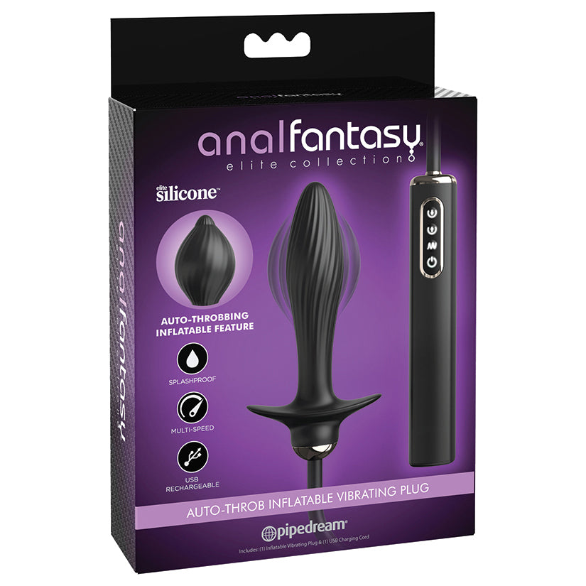 Anal Fantasy Elite Auto Throb Inflatable Vibrating Plug Butt Plug Pipedream