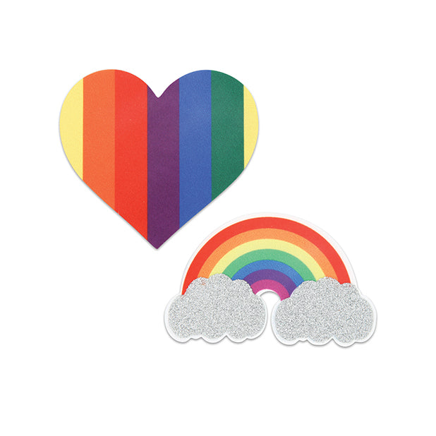 Peekaboos Pride Glitters Rainbows & Hearts Pasties