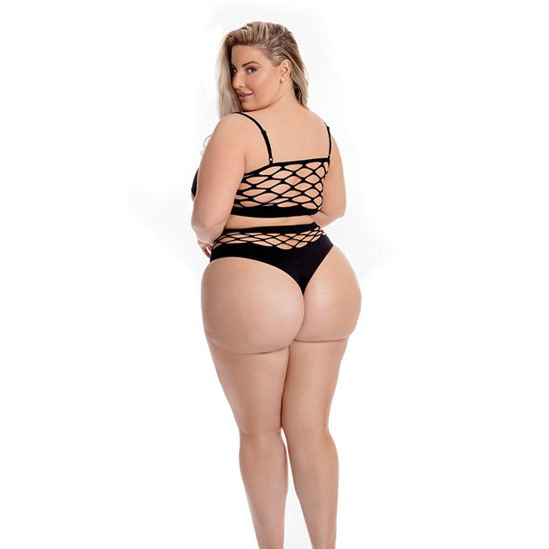 Dreams Bra & High Waist Thong Set Lingerie Pink Lipstick