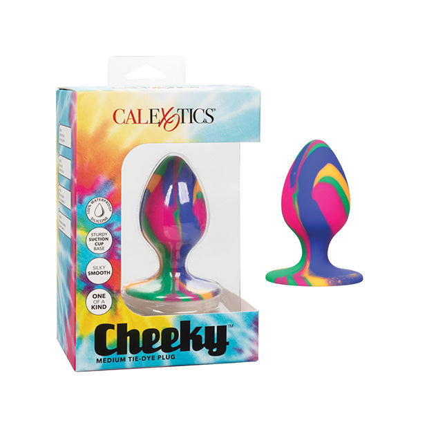 Cheeky Swirl Smooth Tie Dye Plug Butt Plug Cal Exotics
