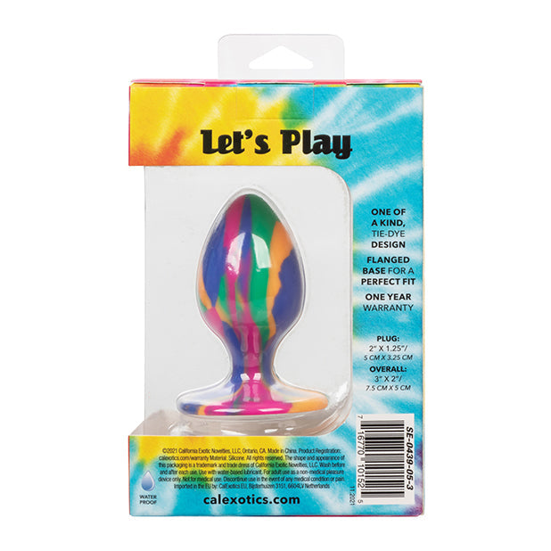 Cheeky Swirl Smooth Tie Dye Plug Butt Plug Cal Exotics