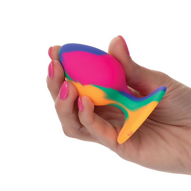 Cheeky Swirl Smooth Tie Dye Plug Butt Plug Cal Exotics