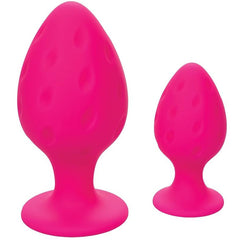 Cheeky Textured Butt Plug Kit Anal Kit Cal Exotics Pink 