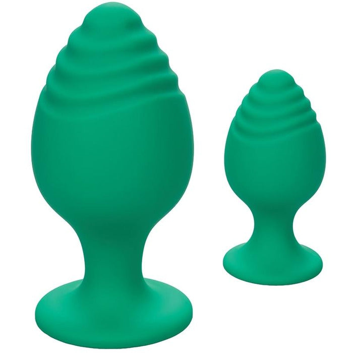 Cheeky Textured Butt Plug Kit Anal Kit Cal Exotics Green