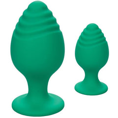 Cheeky Textured Butt Plug Kit Anal Kit Cal Exotics Green 