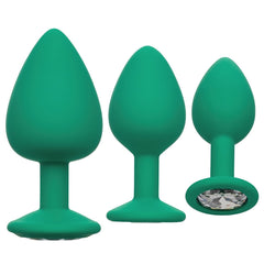 Cheeky Gems Anal Training Kit Anal Plug Kit Cal Exotics Green 