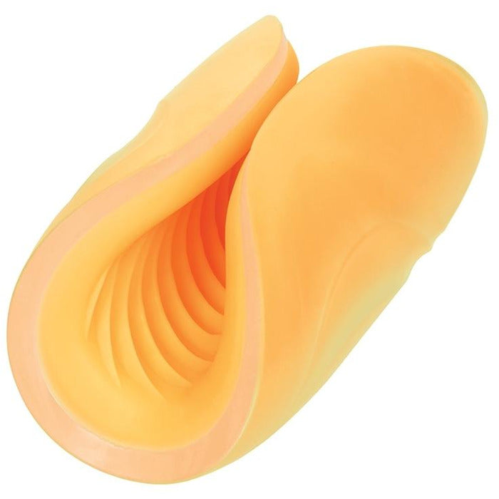 Gripper Dual Density Open Masturbation Sleeve Penis Sleeve Cal Exotics Dual Orange