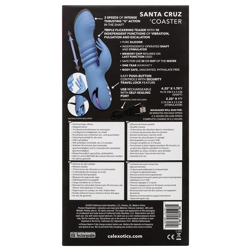 California Dreaming Santa Cruz Coaster Thrusting Rabbit Vibrator Cal Exotics
