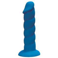 Suga Daddy Swirl Suction Cup 8" Dildo Dildo Rock Candy Blue 
